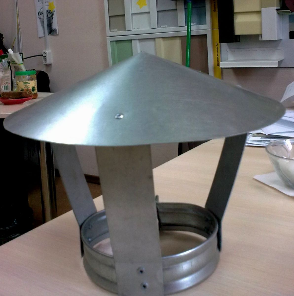 Зонт на трубу дымохода цинк D120 (шт), от