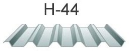 Профнастил Н-44 оцинкованный (м2), от